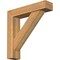 Ekena Millwork Traditional Block Rough Sawn Bracket w/ Offset Brace, Western Red Cedar, 6"W x 26"D x 26"H BKT0604X26X26TRA05RWR - alternate 1